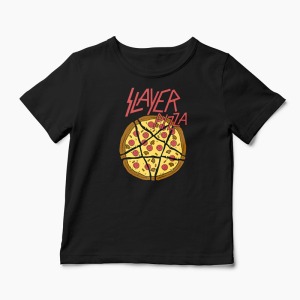 Tricou Pizza Slayer - Copii-Negru