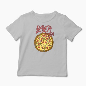 Tricou Pizza Slayer - Copii-Gri