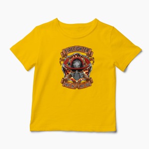 Tricou Pompier - Copii-Galben