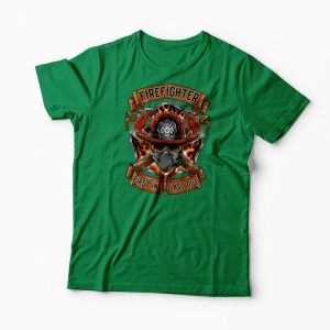 Tricou Pompier - Bărbați-Verde