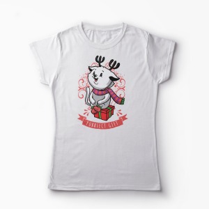 Tricou Purrfect Gift - Femei-Alb