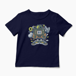 Tricou Retro Gamer - Copii-Bleumarin