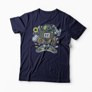 Tricou Retro Gamer - Bărbați-Bleumarin