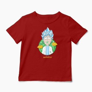 Tricou Rick Sanchez - I'm Just Saiyantist - Copii-Roșu