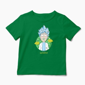 Tricou Rick Sanchez - I'm Just Saiyantist - Copii-Verde