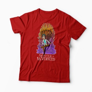 Tricou Rick Sanchez Winter is Wrecked - Bărbați-Roșu