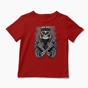 Tricou Rockeri pe Viață - Copii-Roșu