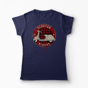 Tricou Scooter Riders  - Femei-Bleumarin