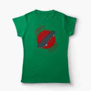 Tricou Skateboard Division - Femei-Verde