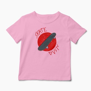 Tricou Skateboard Division - Copii-Roz