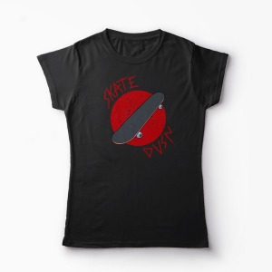 Tricou Skateboard Division - Femei-Negru