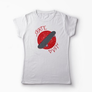 Tricou Skateboard Division - Femei-Alb
