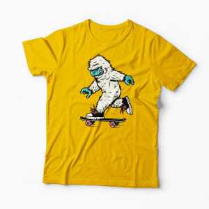 Tricou Skateboarding Yeti - Bărbați-Galben