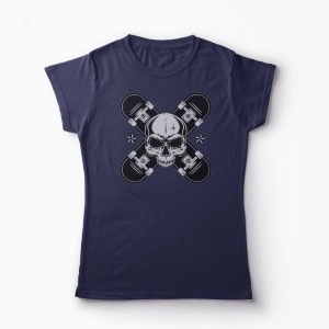 Tricou Skater Skull - Femei-Bleumarin