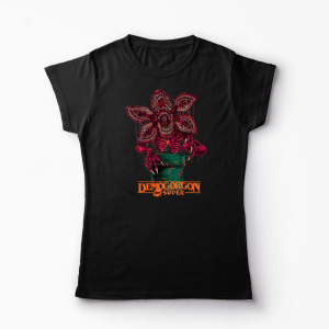 Tricou Stranger Things Demogorgon Super - Femei-Negru