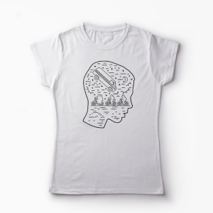 Tricou Stranger Things Team Eleven - Femei-Alb