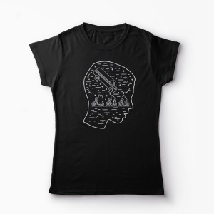Tricou Stranger Things Team Eleven - Femei-Negru