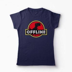 Tricou T-Rex Offline - Femei-Bleumarin