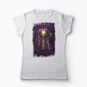 Tricou Marvel Thanos Infinity Stones - Femei-Alb