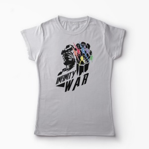 Tricou Thanos Infinity War Marvel - Femei-Gri