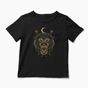 Tricou Tigru Luptător - Copii-Negru