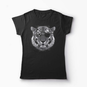 Tricou Tigru Pirat - Femei-Negru