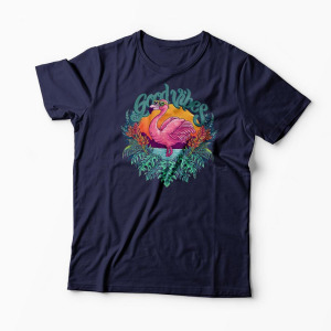 Tricou Tropical Flamingo - Bărbați-Bleumarin