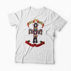 Tricou Trupa Rock - Guns N Roses - Bărbați-Alb