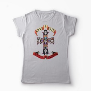 Tricou Trupa Rock - Guns N Roses - Femei-Gri