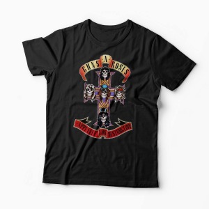 Tricou Trupa Rock - Guns N Roses - Bărbați-Negru