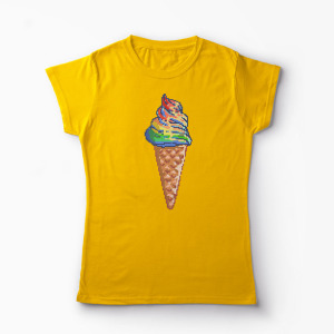 Tricou Unicorn - Crema de Unicorn - Femei-Galben