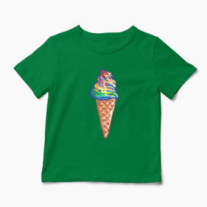 Tricou Unicorn - Crema de Unicorn - Copii-Verde