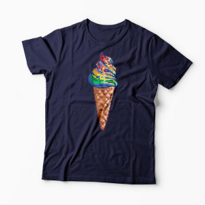 Tricou Unicorn - Crema de Unicorn - Bărbați-Bleumarin
