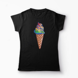 Tricou Unicorn - Crema de Unicorn - Femei-Negru