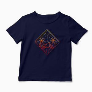 Tricou Vacanță pe Scuter - Copii-Bleumarin