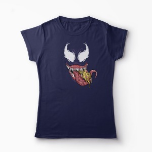 Tricou Venom Likes Pizza - Femei-Bleumarin