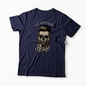 Tricou Viață cu o Barbă Mare - Bărbați-Bleumarin