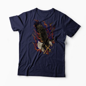Tricou Vultur Cruce - Bărbați-Bleumarin