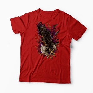 Tricou Vultur Cruce - Bărbați-Roșu