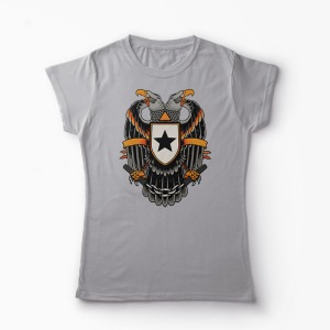 Tricou Vultur Stea - Femei-Gri