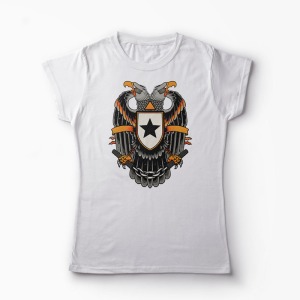 Tricou Vultur Stea - Femei-Alb