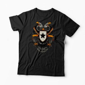 Tricou Vultur Stea - Bărbați-Negru