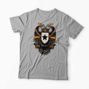 Tricou Vultur Stea - Bărbați-Gri