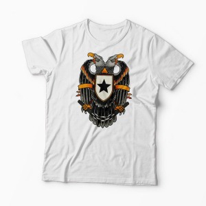 Tricou Vultur Stea - Bărbați-Alb