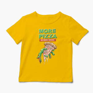 Tricou Zombie Pizza - Copii-Galben