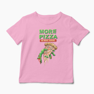 Tricou Zombie Pizza - Copii-Roz