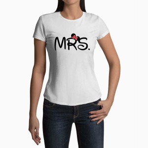 Tricou Femei Personalizat Mrs - Femei-Alb