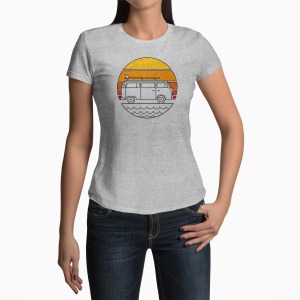 Tricou Femei Personalizat Summer Trip - Femei-Gri
