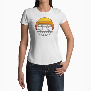 Tricou Femei Personalizat Summer Trip - Femei-Alb