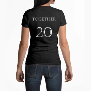 Tricou Femei Personalizat Together Since - Femei-Negru